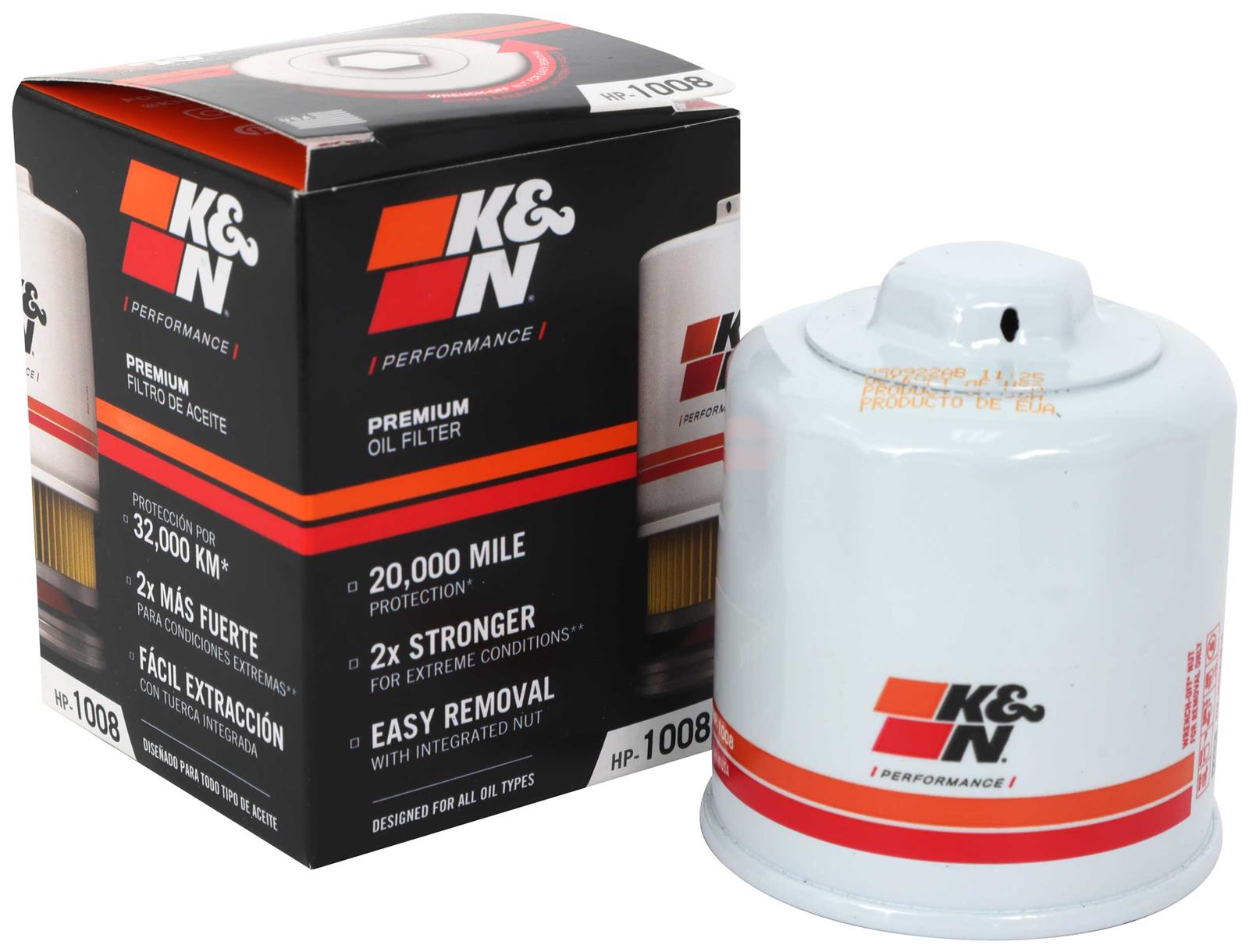 K&N HP1008 K&N Performance Gold Oil Filters Summit Racing