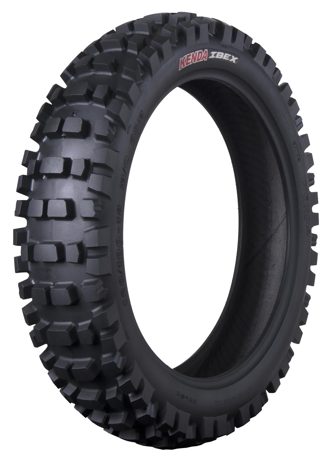 Kenda K774 Ibex Tires 110/100-18 Tire, Ibex, 110/100-18, Bias-Ply, Blackwall, Tube Type, Rear, Each