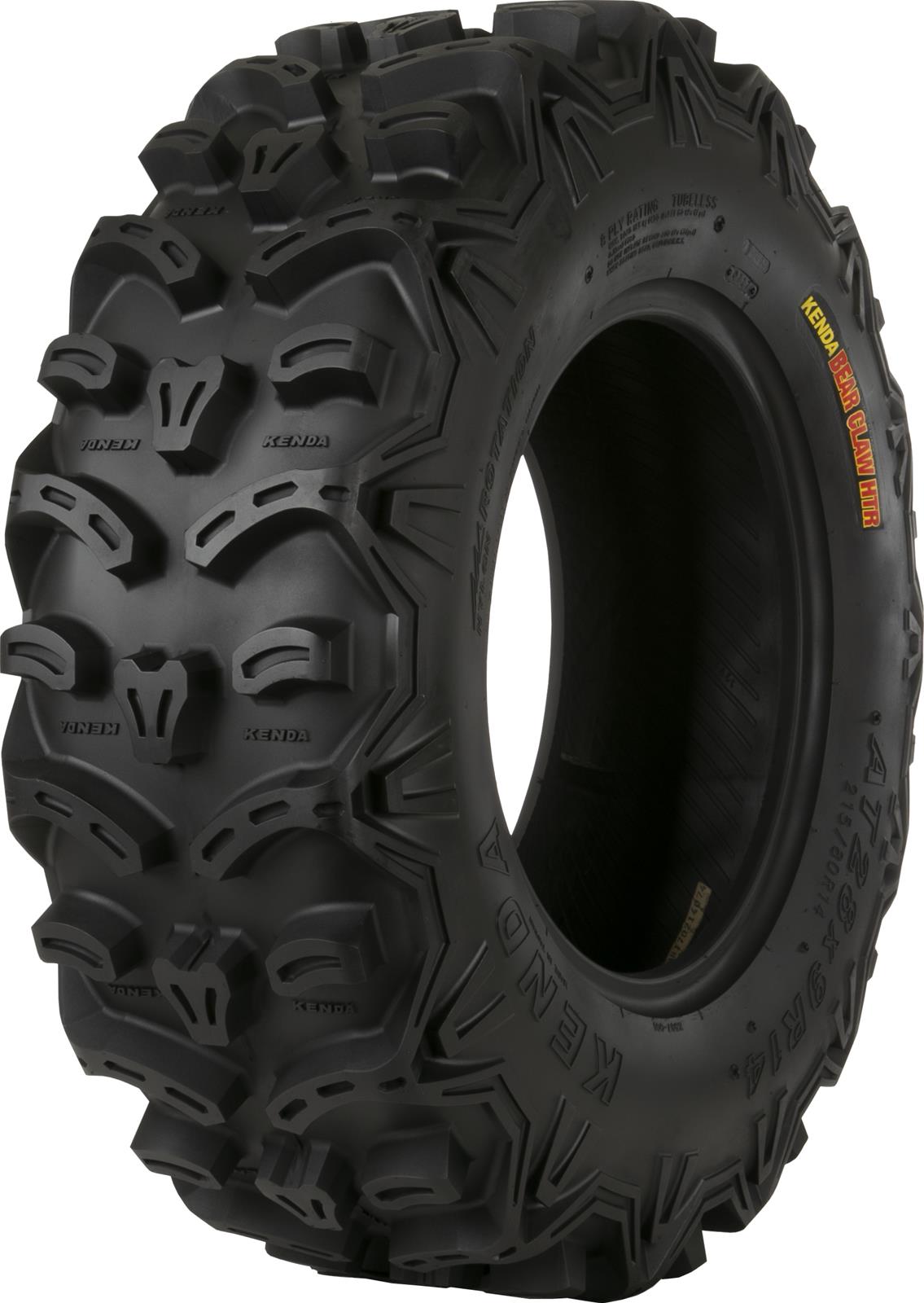 Kenda K587 Bearclaw HTR Tires 25x8-12 Tire, HTR, 25x8-12, Radial, Directional, Blackwall, Front, Each