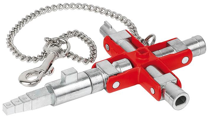 Clé Universelle KNIPEX JointKey - 161mm, 8 Profils Pour Armoires Électriques