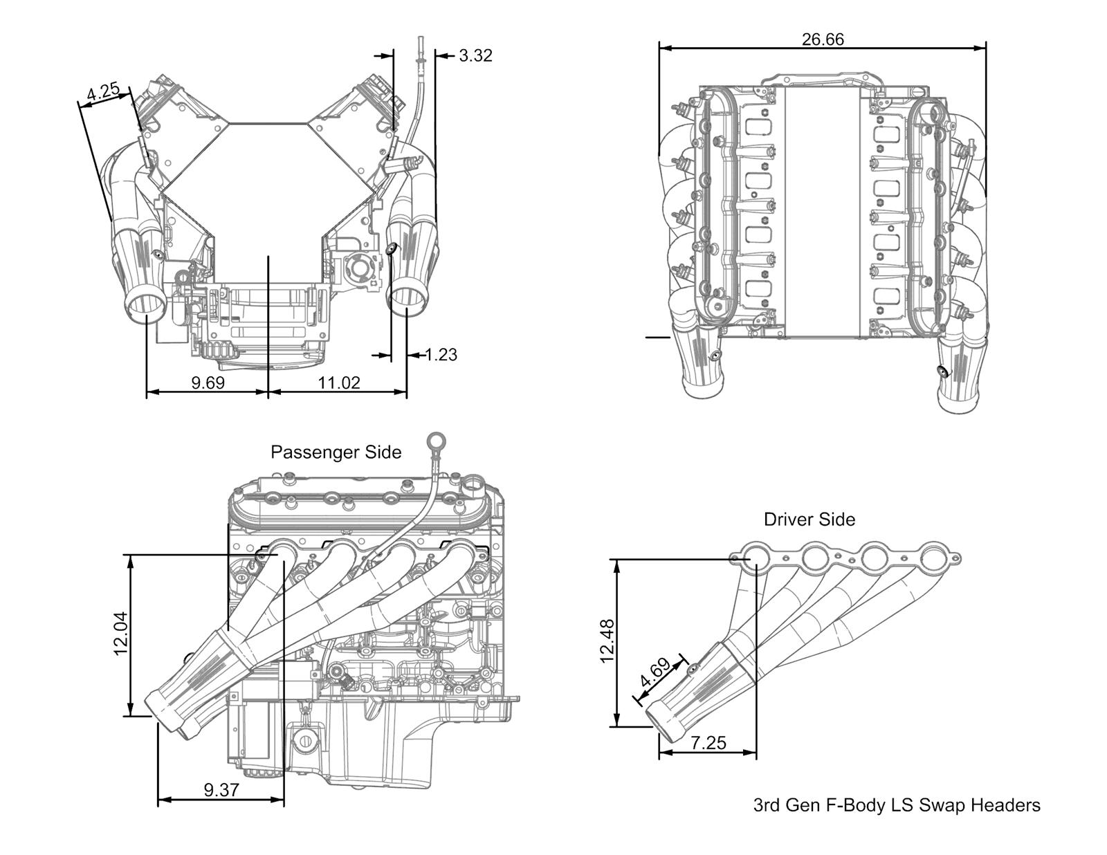 Kooks Headers 22311400 Kooks Headers Race LS Engine Swap