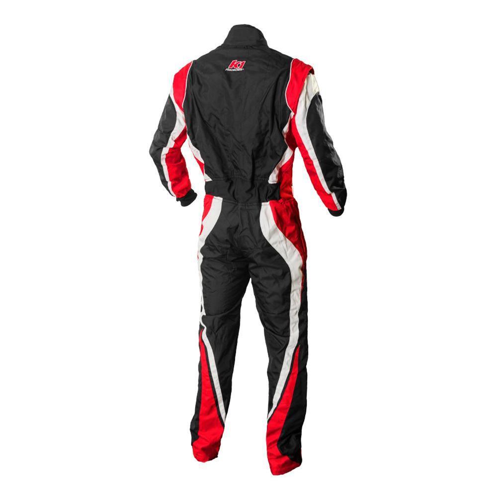 K1 RaceGear Speed 1 Driving Suits 10-SP1-R-S Suit, 1, One-piece, One Layer, Cotton/Polyester, Black/White/Red, Men's Small, Each thumbnail 2