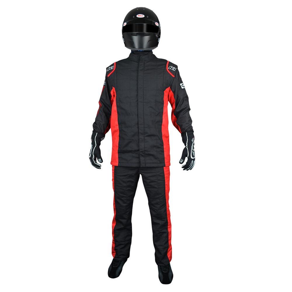 K1 RaceGear Sportsman Jackets 21-SPT-NR-XL Driving Jackets, Sportsman, Two Layers, Nomex, Black/Red, SFI 3.2A/5, Men's 2X-Large, Each thumbnail 3