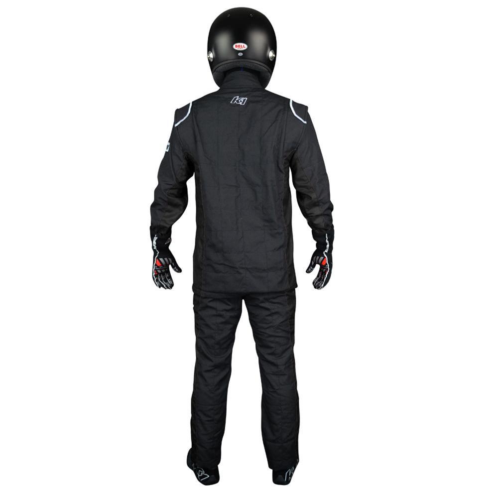K1 RaceGear Sportsman Jackets 21-SPT-NW-L Driving Jackets, Sportsman, Two Layers, Nomex, Black with White Stripe, SFI 3.2A/5, Men's Large, Each thumbnail 2