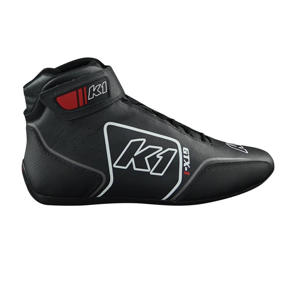K1 RaceGear GTX-1 Driving Shoes 24-GTX-N-9 & Boots, Shoes, Mid-top, Nomex Liner, Leather Outer, Black/White, SFI 3.3/5, US Womens Size 11 1/2, Mens Size 9, Pair thumbnail 2