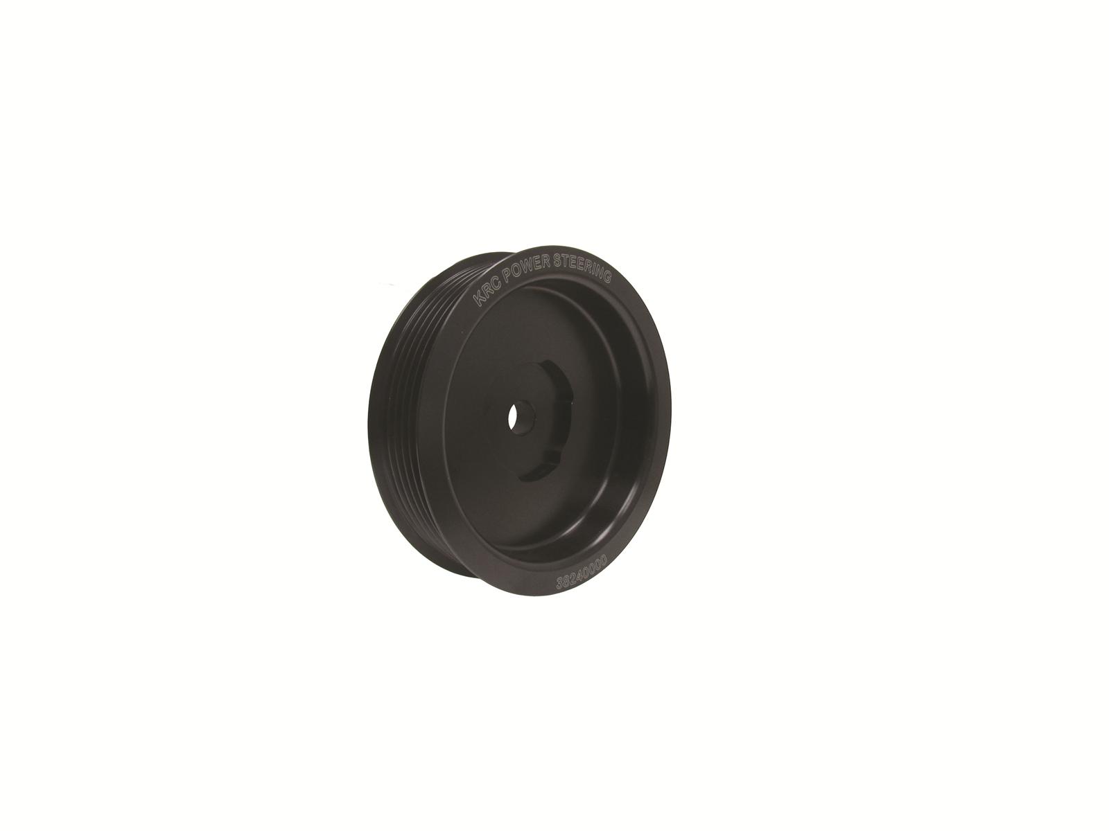KRC Power Steering R-LOK Crankshaft Pulleys 38240000 Pulley, R-LOK, Crankshaft, Serpentine, 6-Groove, 4.00 in., Aluminum, Black, Chevy, Each