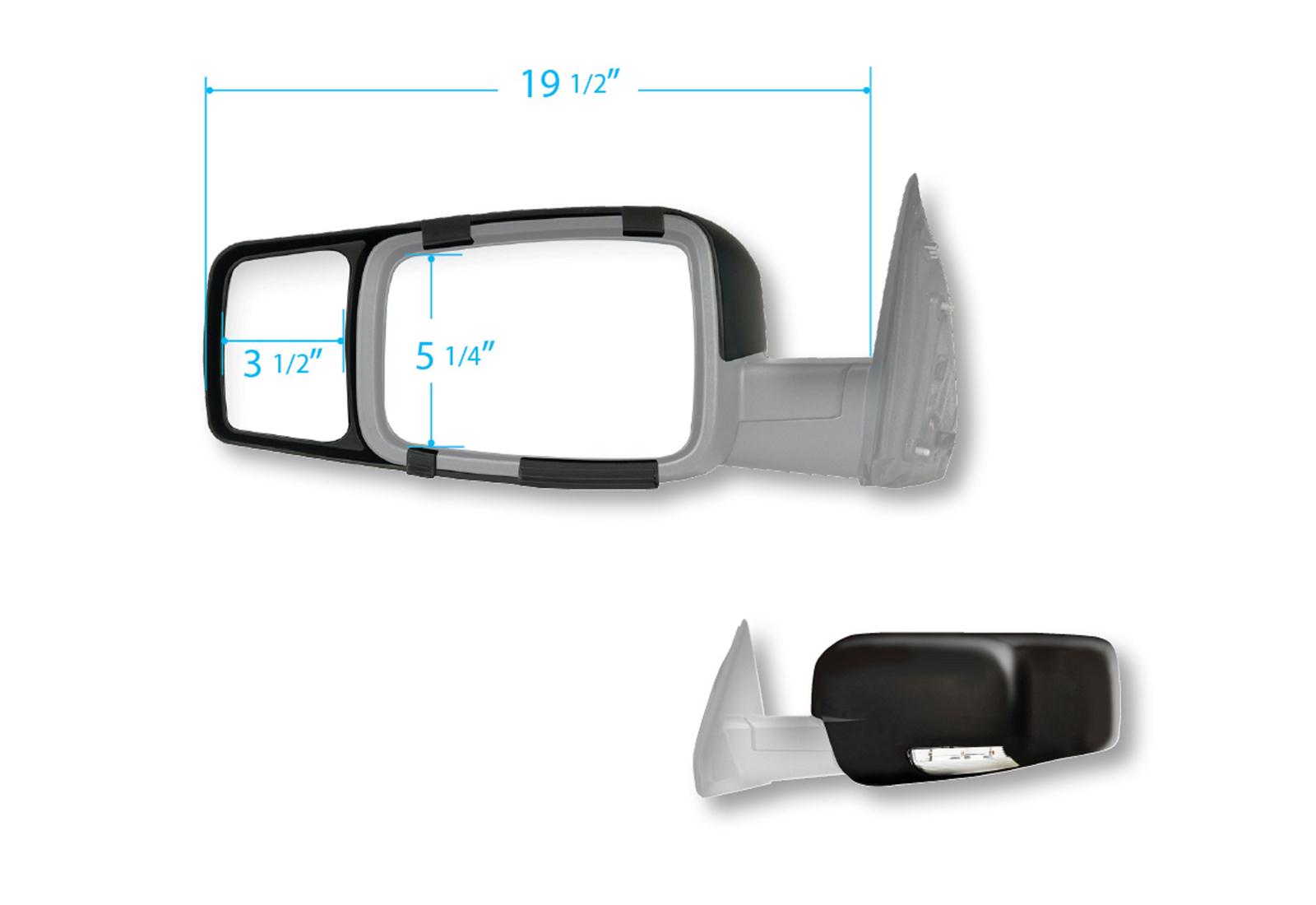 KSource 80710 K Source SnapOn Towing Mirrors Summit Racing