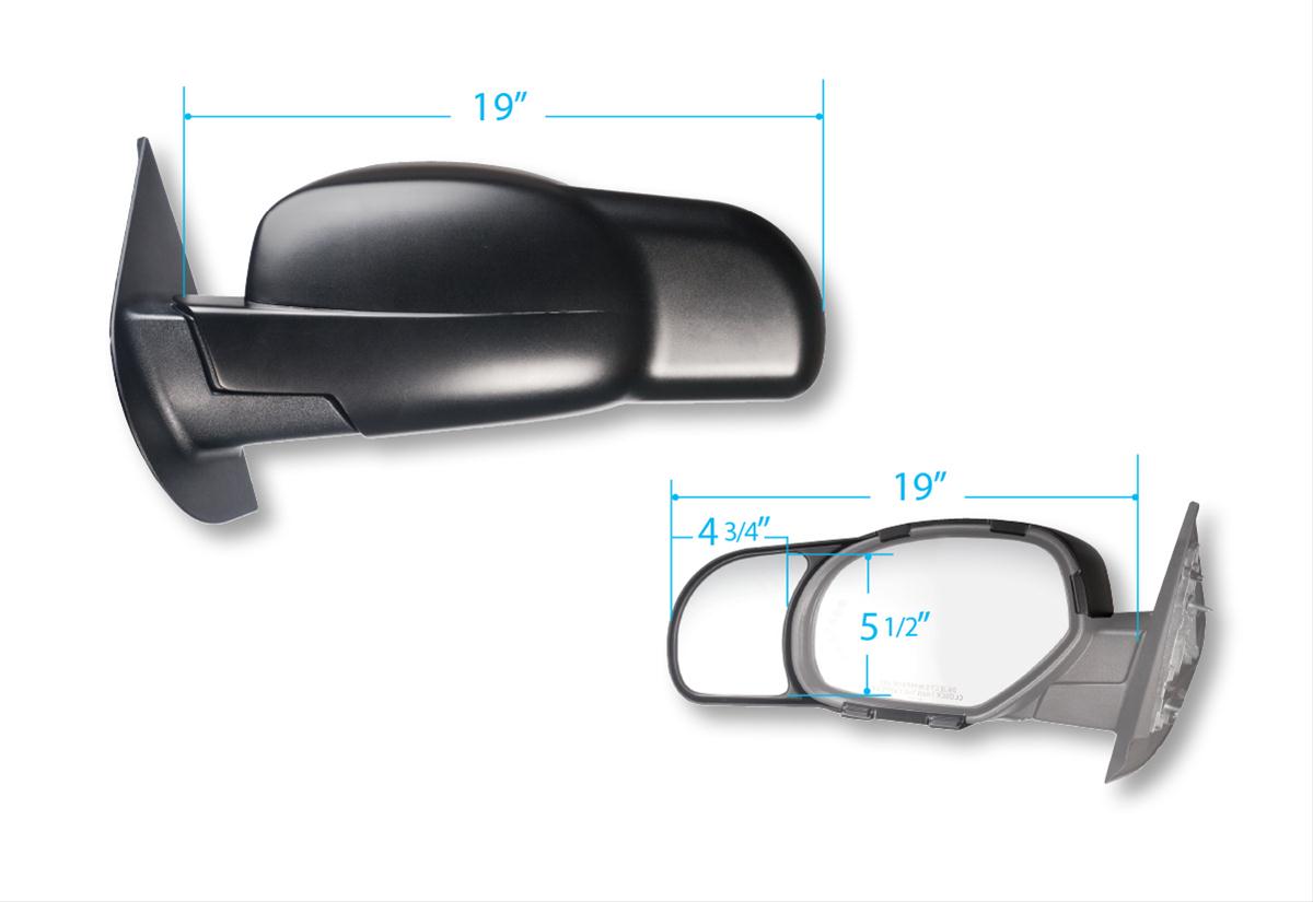 KSource 80900 K Source SnapOn Towing Mirrors Summit Racing