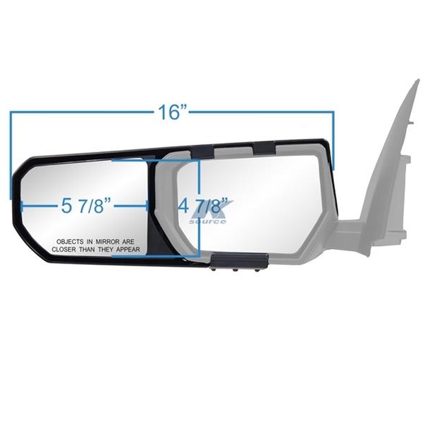 K-Source 80960 K Source Snap-On Towing Mirrors | Summit Racing