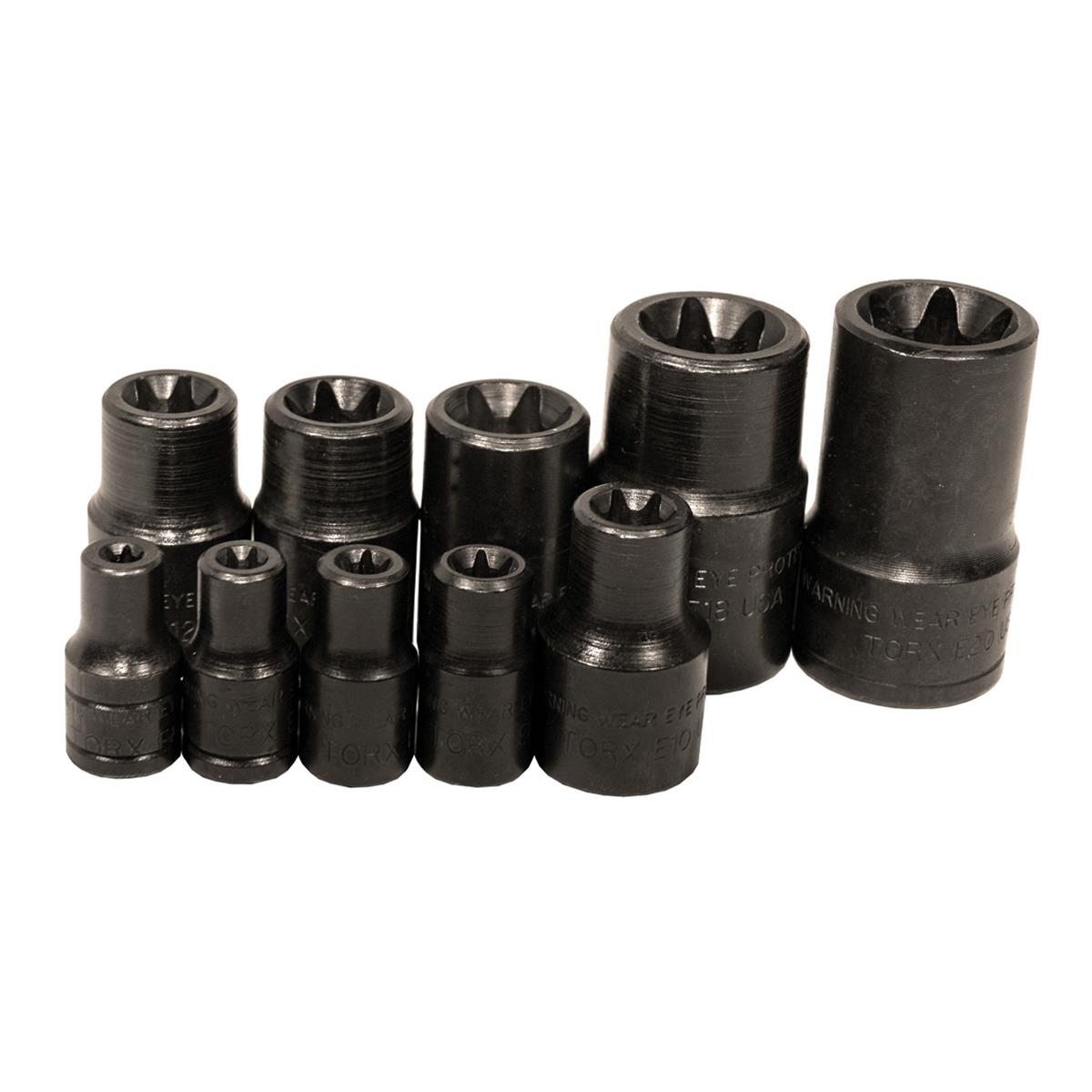 KTool International KTI22671 K Tool 10Piece External Torq Socket Sets