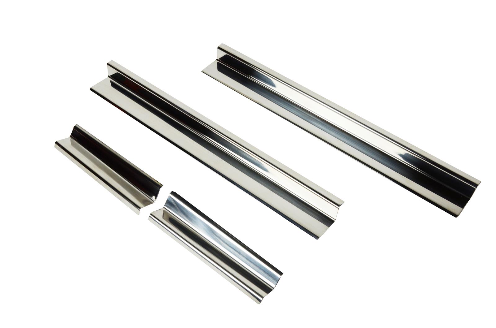 Kentrol 07-18 Jeep Wrangler JK Entry Guards 4 Pieces 4 Door - Polished Silver