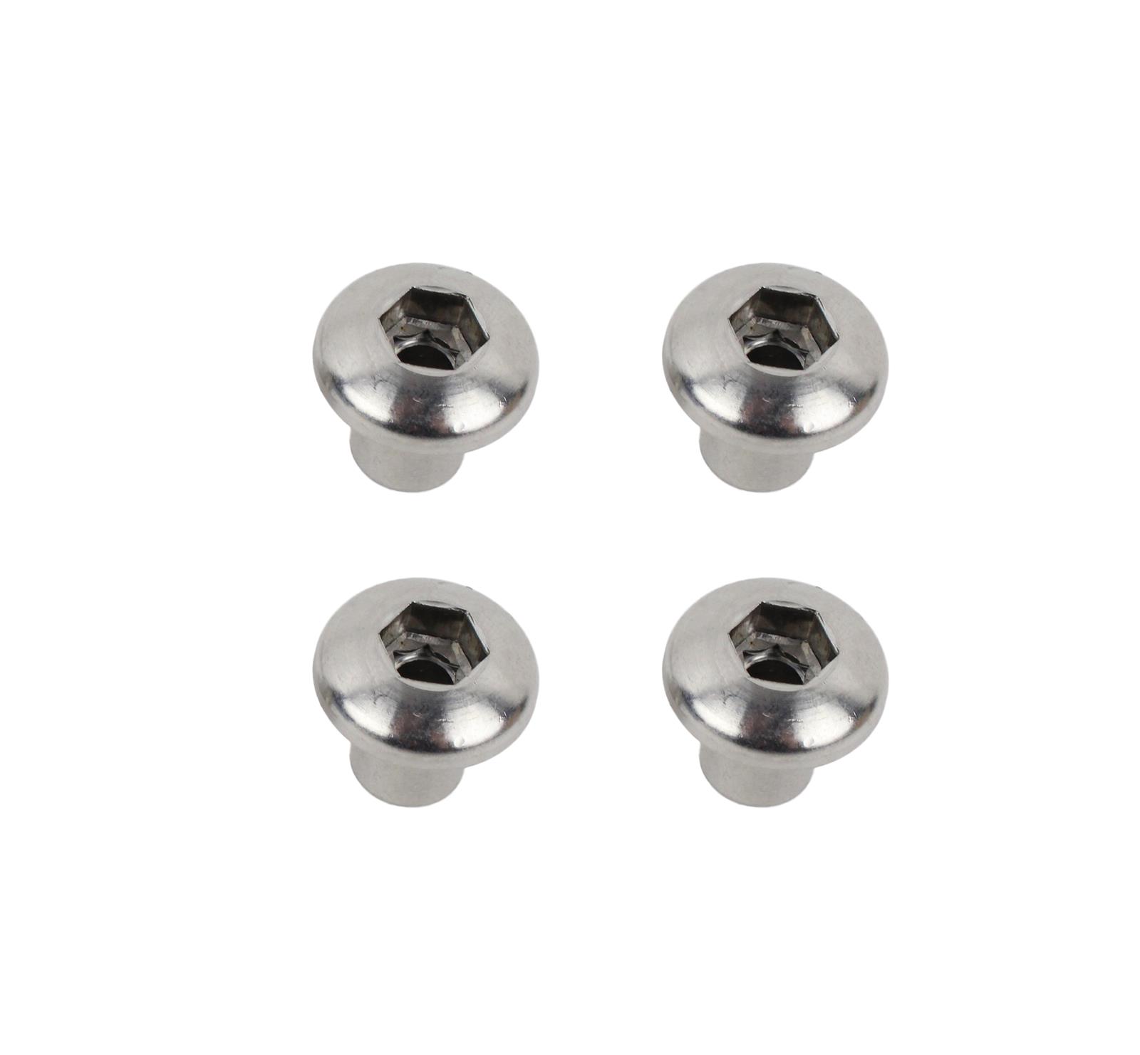 Kentrol 07-18 Jeep Wrangler JK OEM Anti-Theft Door Nuts 2 Door - Polished Silver