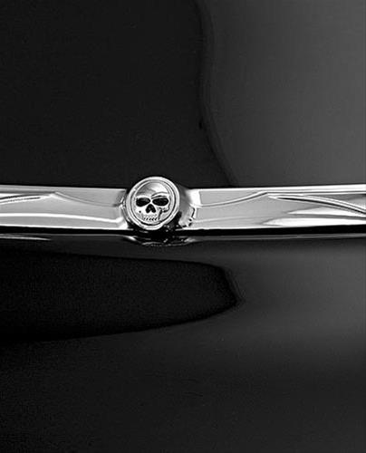Kuryakyn Replacement Zombie Windshield Trim Emblems 1189 Emblems, Skull, Steel, Chrome, Adhesive, Each