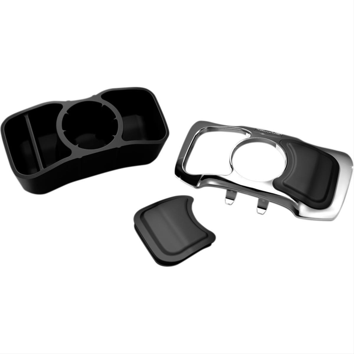 Kuryakyn Glove Box Cubbies 1668 Cubby, Gloss Black, Plastic/Foam, For Use On Honda® GL1800, Each