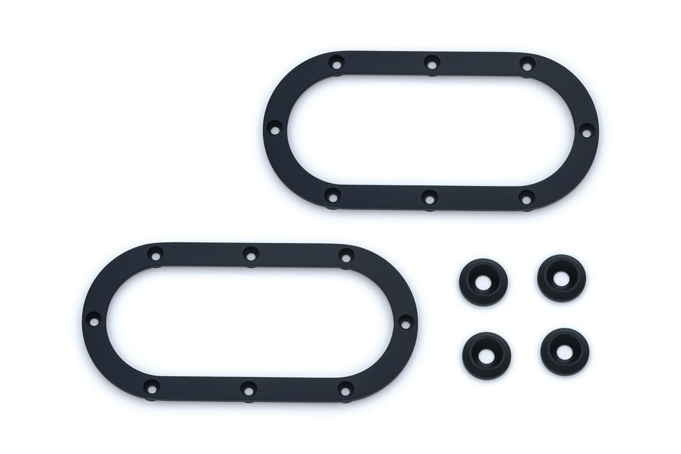 Kuryakyn Heavy Industry Mirrors 1765 Side View Mirrors, Industry, Flat Glass, Manual, Oval Shape, Aluminum, Chrome/Satin Black, Pair thumbnail 3