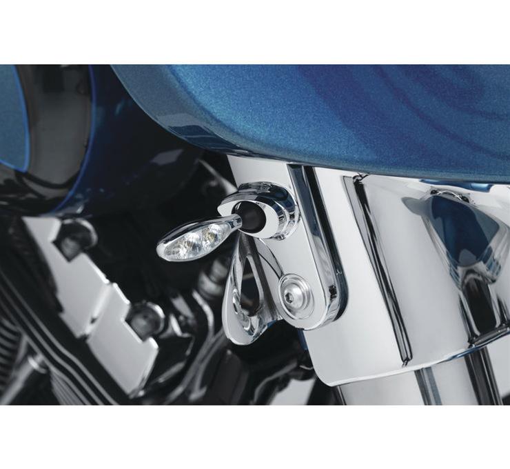Kuryakyn Powersports Turn Signal Indicators 2848 KELLERMAN FRONT MOUNTS CHR