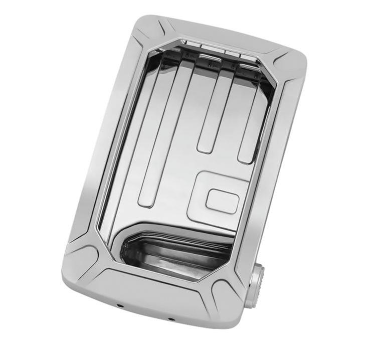 Kuryakyn Nova Curved Side-Mount License Plate Holders 3192 Mounting Bracket, Horizontal Mount, Aluminum, Chrome Plated, LED lighted, Universal, Each thumbnail 2