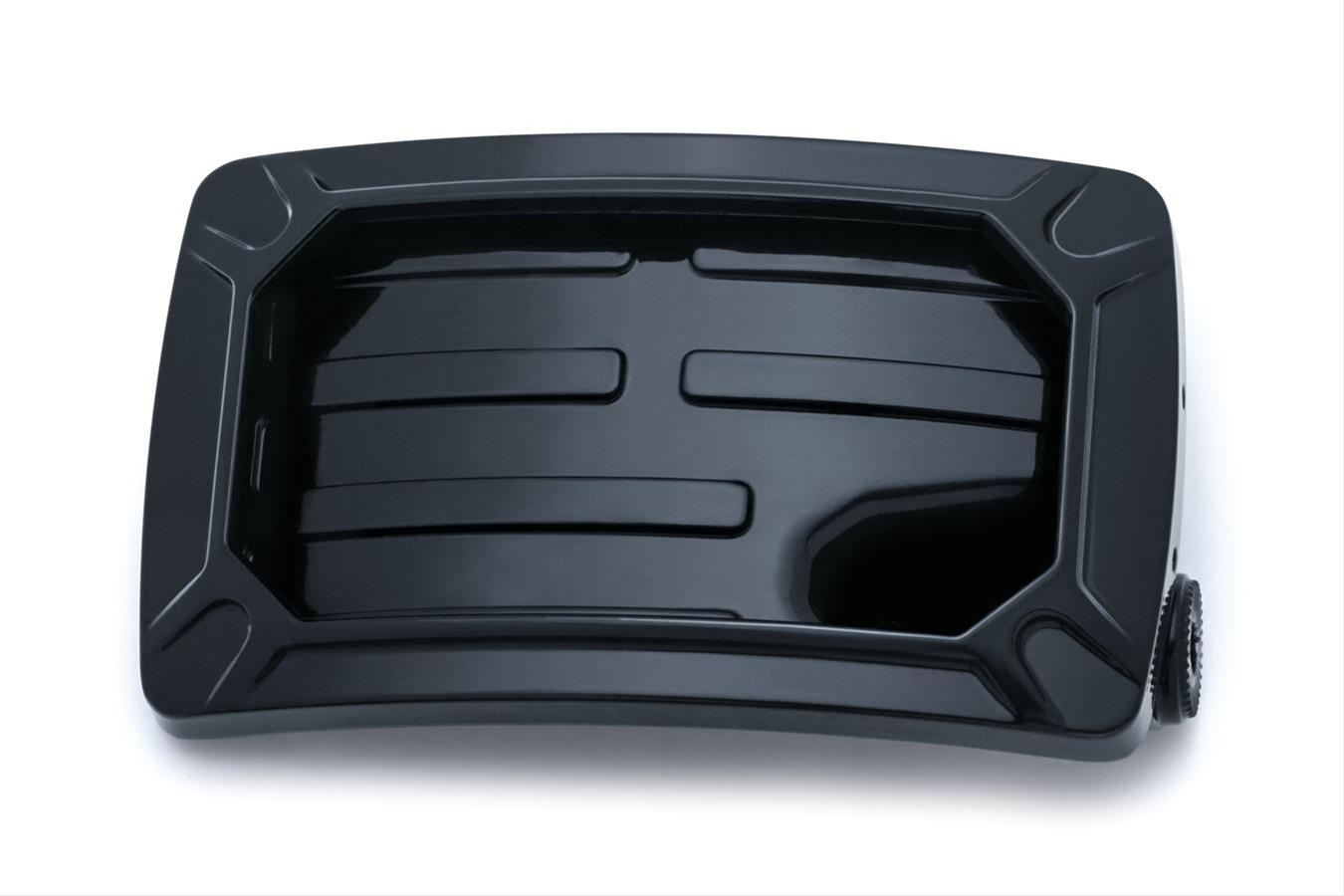 Kuryakyn Nova Curved Side-Mount License Plate Holders 3193 Mounting Bracket, Horizontal Mount, Aluminum, Black Powdercoated, LED lighted, Universal, Each