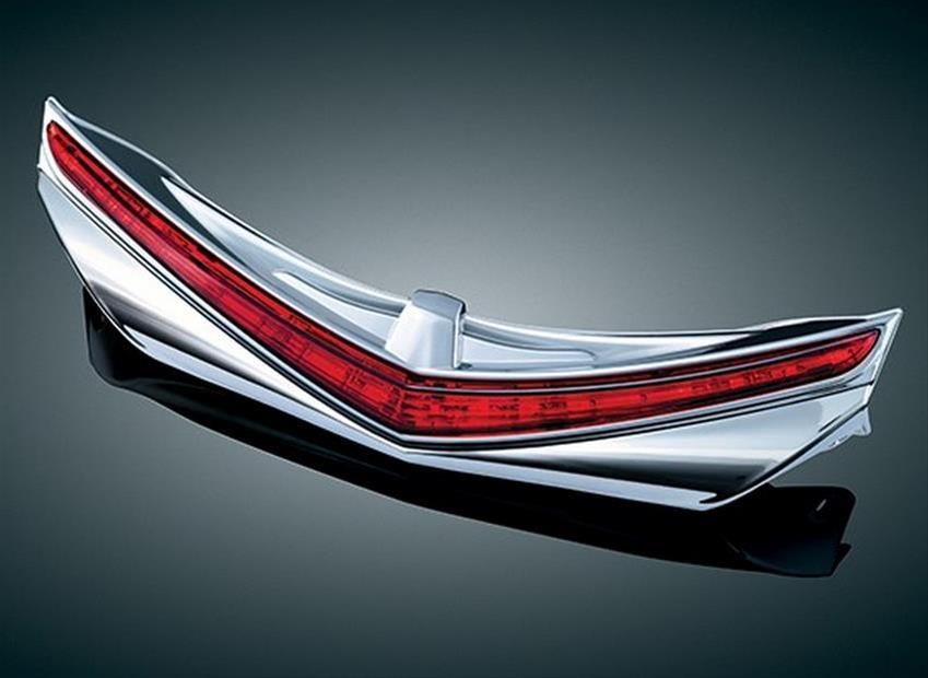 Kuryakyn LED Rear Fender Tips 3236 Tip, Rear, L.E.D., Plastic, Chrome, Lighted, for use on Honda®, Each