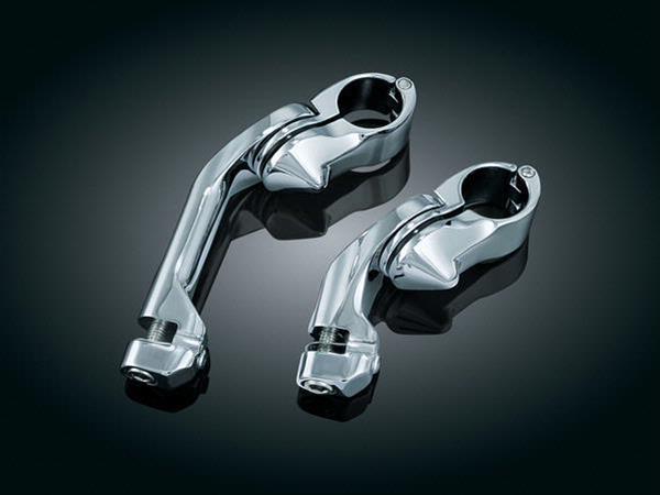 Kuryakyn Adjustable Tour-Tech Long Cruise Mounts 4526 Foot Peg Mounts, Short Mounts, Adjustable, Steel, Chrome, Pair thumbnail 3