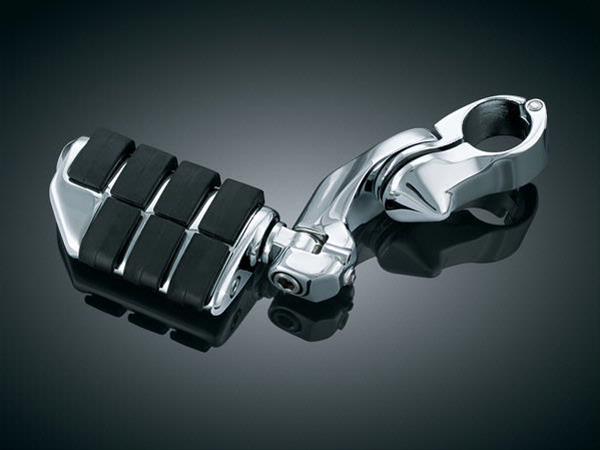 Kuryakyn Adjustable Tour-Tech Short Cruise Mounts 4523 Foot Peg Mounts, Mounts, Adjustable, Steel, Chrome, Dually Foot Peg Style, Pair