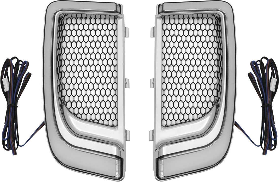 Kuryakyn Tracer LED Fairing Lower Grilles 5063 TRACER LWR FAIRING GRLL CHR