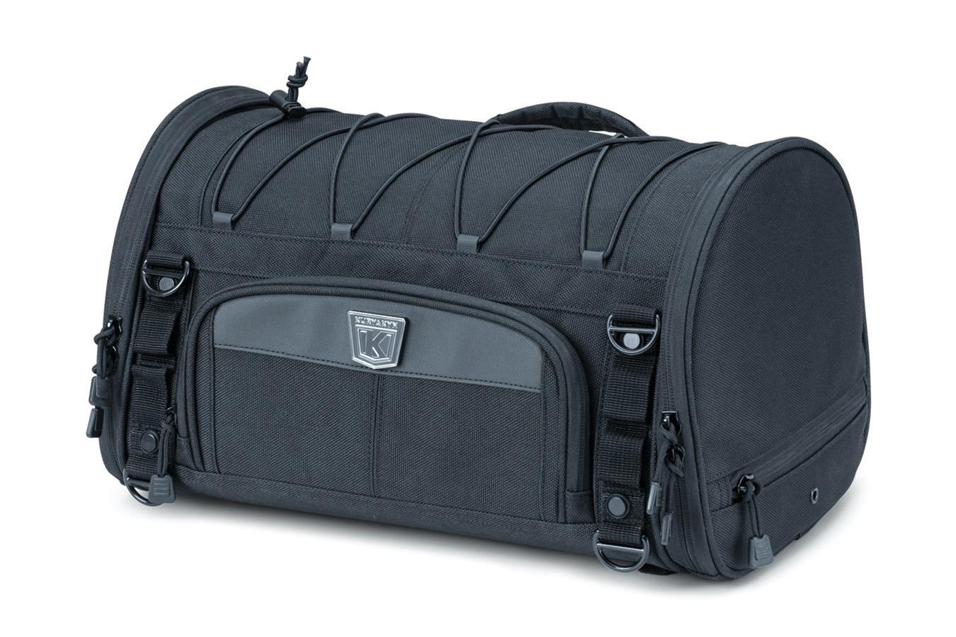 Kuryakyn Momentum Rambler Roll Bags 5213 Saddle Bags, Roll, Sissy Bar, Luggage Rack, 1,200 Denier, Black, Each