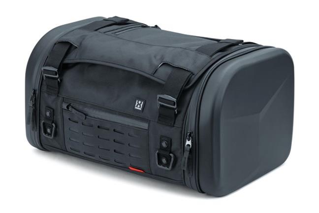 Kuryakyn XKursion XS Steward Roll Bags 5221 Saddle Bags, Bag, Luggage Rack, 1,680 Denier, Black, Each thumbnail 2