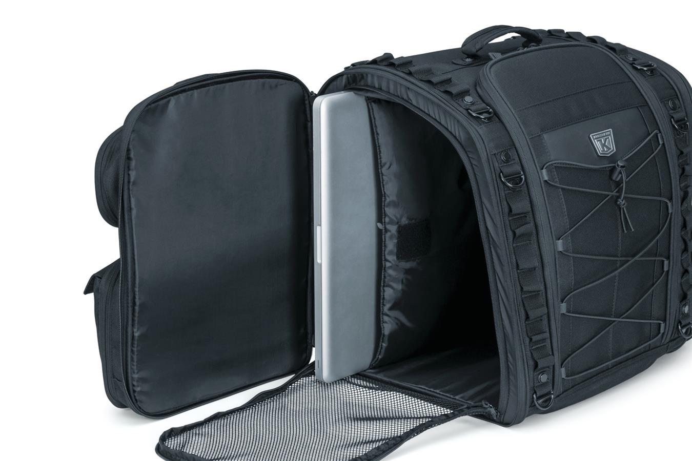 Kuryakyn Momentum Road Warrior Bags 5284 Saddle Bag, Warrior, Sissy Bar, 1,200 Denier, Black, Universal, Each