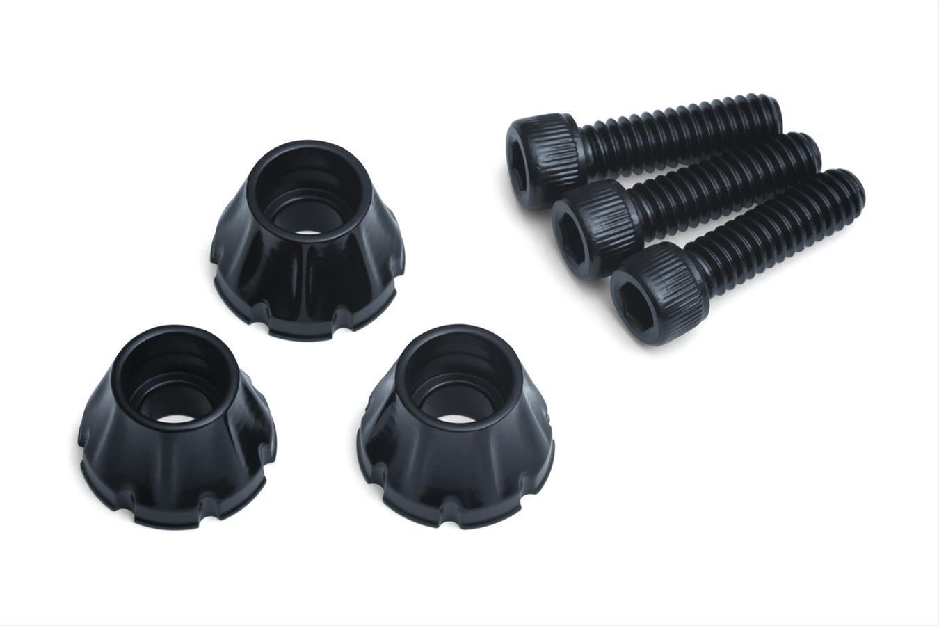 Kuryakyn Decorative Windshield Screws 5722 Component, Screw, Stainless Steel/Aluminum, Gloss Black, Harley-Davidson®, Kit