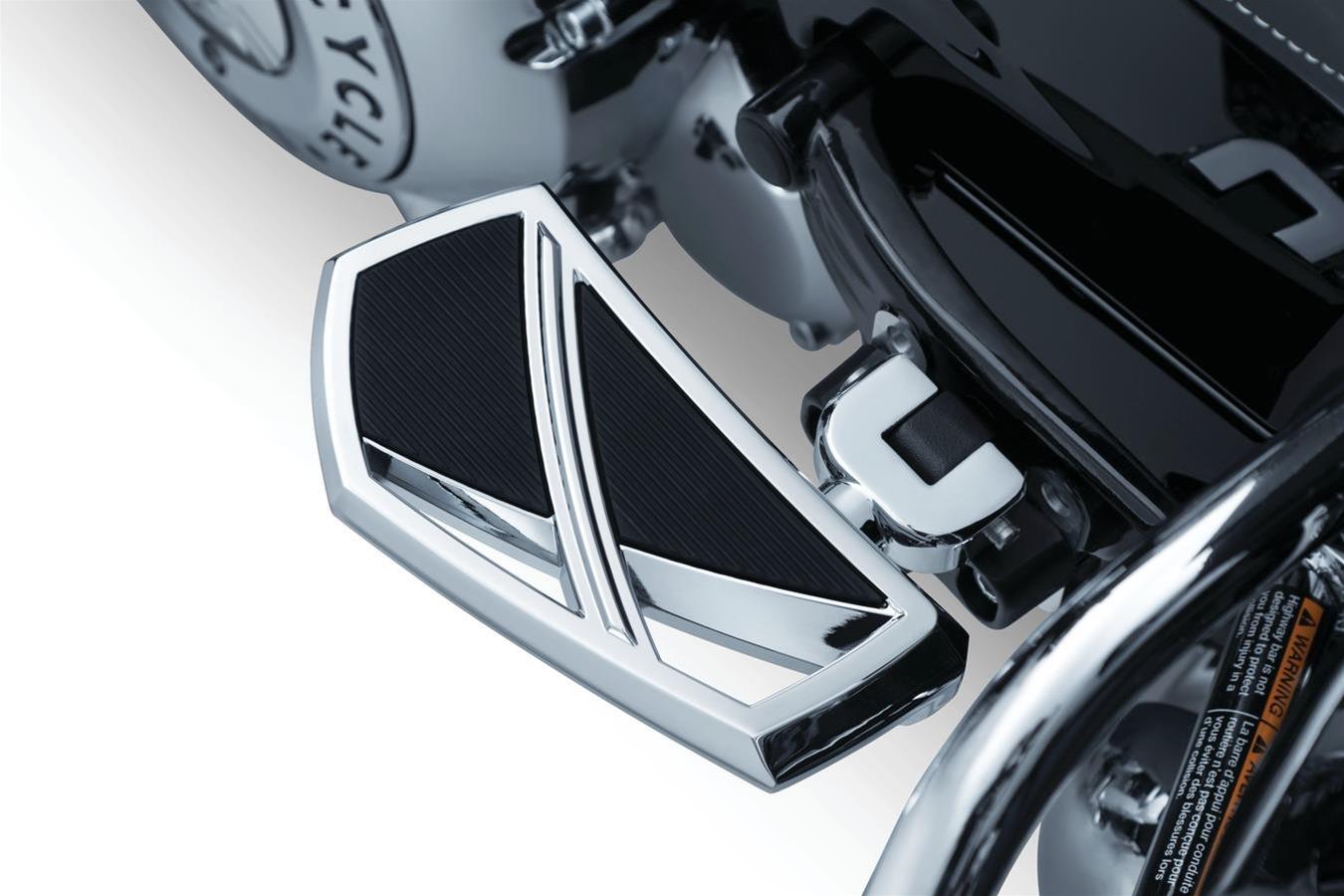 Kuryakyn Phantom Mini Boards 5772 Floorboards, Mini, Aluminum, Chrome, Driver/Passenger/Highway Bar Location, Pair
