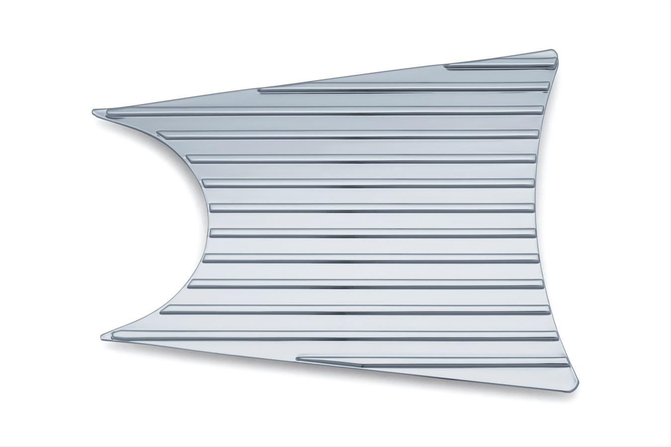 Kuryakyn Finned Primary Accents KUR6062 Accent, Mid, Finned, Aluminum, Chrome, Adhesive Backed, Harley-Davidson®, Each