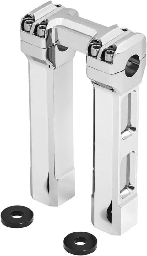 Kuryakyn Handlebar Mounts 505122 8" BILLET HANDLBR RISERS CHR