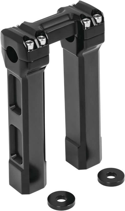 Kuryakyn Handlebar Mounts 505123 8" BILLET HANDLBR RISERS BLK