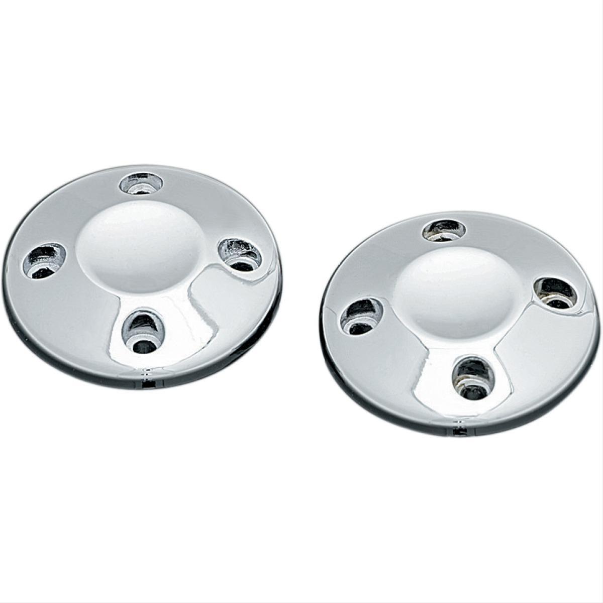 Kuryakyn Grip End Caps 6244 Cap, Aluminum, Chrome, Each