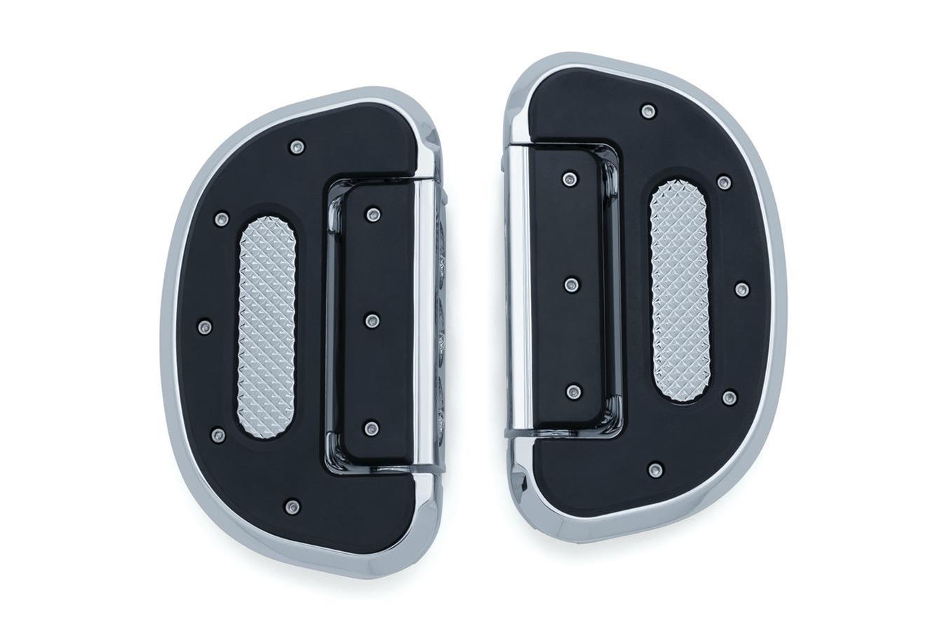 Kuryakyn Heavy Industry Folding Boards 7045 Floorboards, Industry, Folding, Aluminum, Chrome, Driver/Passenger/Highway Bar Location, Pair