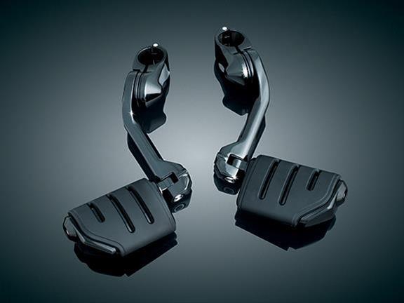 Kuryakyn Adjustable Tour-Tech Short Cruise Mounts 7583 Foot Peg, Tour Tech Cruise, Trident Dually, Highway, Steel, Black, Pair