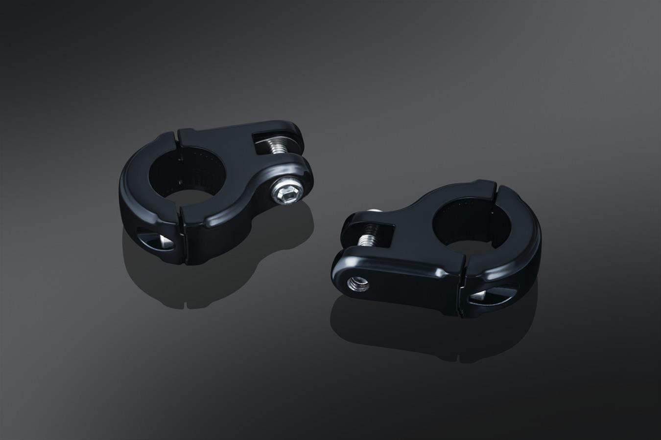 Kuryakyn Brute Highway Peg Mounts 7616 Foot Mounts, Highway, Front, Steel, Black, Pair