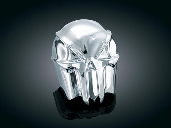 Kuryakyn Skull Horn Covers 7718 Cover, Skull, ABS Plastic, Chrome, Adhesive Mount, Harley-Davidson®, Each thumbnail 3