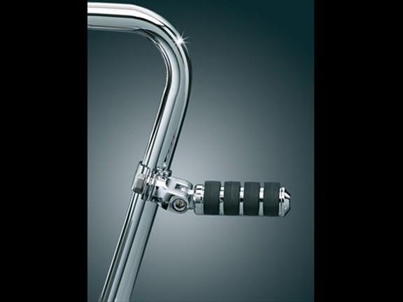 Kuryakyn Adjustable Stop Male Mount Adapters 8008A Foot Peg Mounts, Adapters, Chrome, For Conventional Clamp-on Highway Pegs, Chrome, Pair