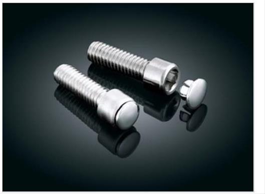 Kuryakyn Hot Spots Custom End Plugs 8114 Plugs, Chrome, 1/4 in. Allen Bolt, Set of 10