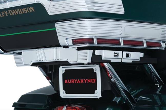 Kuryakyn Adjustable Tour-Pak Relocator Kits 8731 Saddlebag Mount, Bracket, Aluminum, Chrome, Harley-Davidson®, Each thumbnail 2