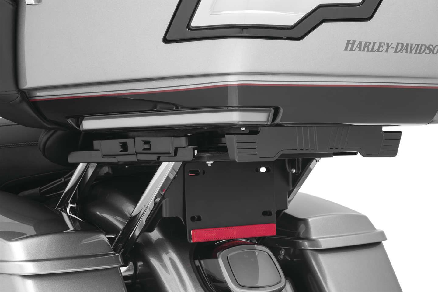 Kuryakyn Backrest Accessories 507434 Luggage Quick Adjust Tour-Pak Relocator ADJ TOR-PK RELO 14-UP TRG/BLK