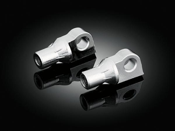 Kuryakyn Foot Peg Mounts 8880 Mounts, Front, Serrated H-D Style Male Mounts, Steel, Chrome, Pair