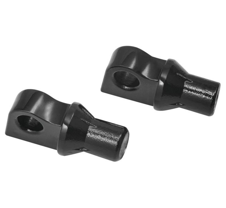 Kuryakyn Tapered Peg Adapters 8890 Adapter, Gloss Black, Male Mount, Harley-Davidson®, Pair
