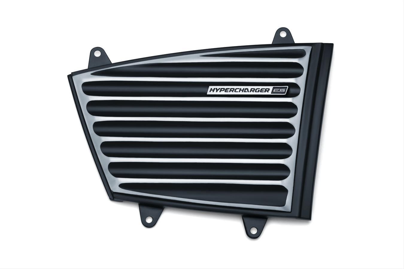 Kuryakyn Hypercharger Replacement Components 9369 Faceplate, ES, Black/Machined, Each