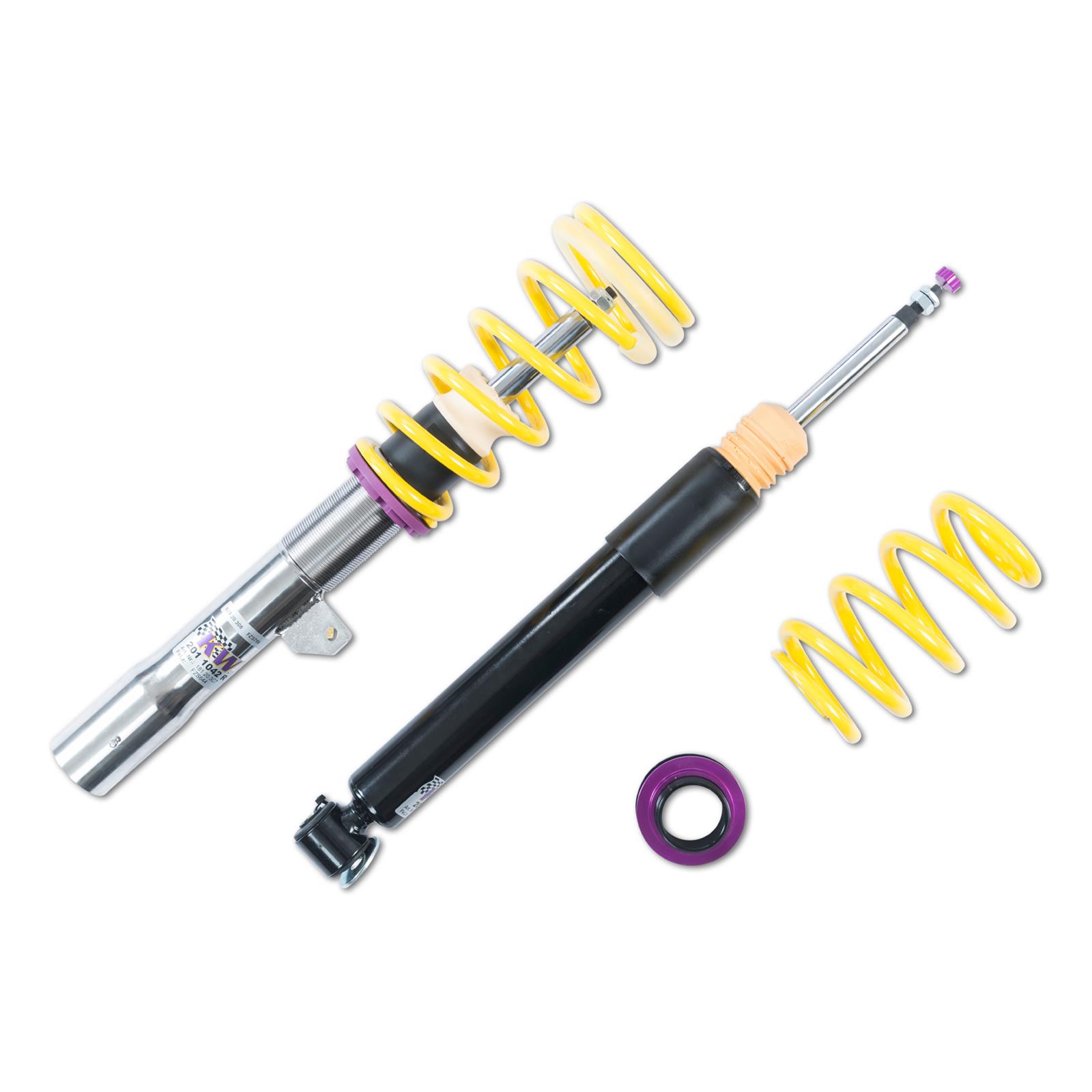 KW Street Comfort Coilover Kits 180200BN Kits, Comfort, 0.8 - 1.6 in. Lowered Front, 0.6 - 1.4 in. Lowered Rear, Natural/Black Shocks, Yellow Springs, BMW, MINI, Kit thumbnail 3