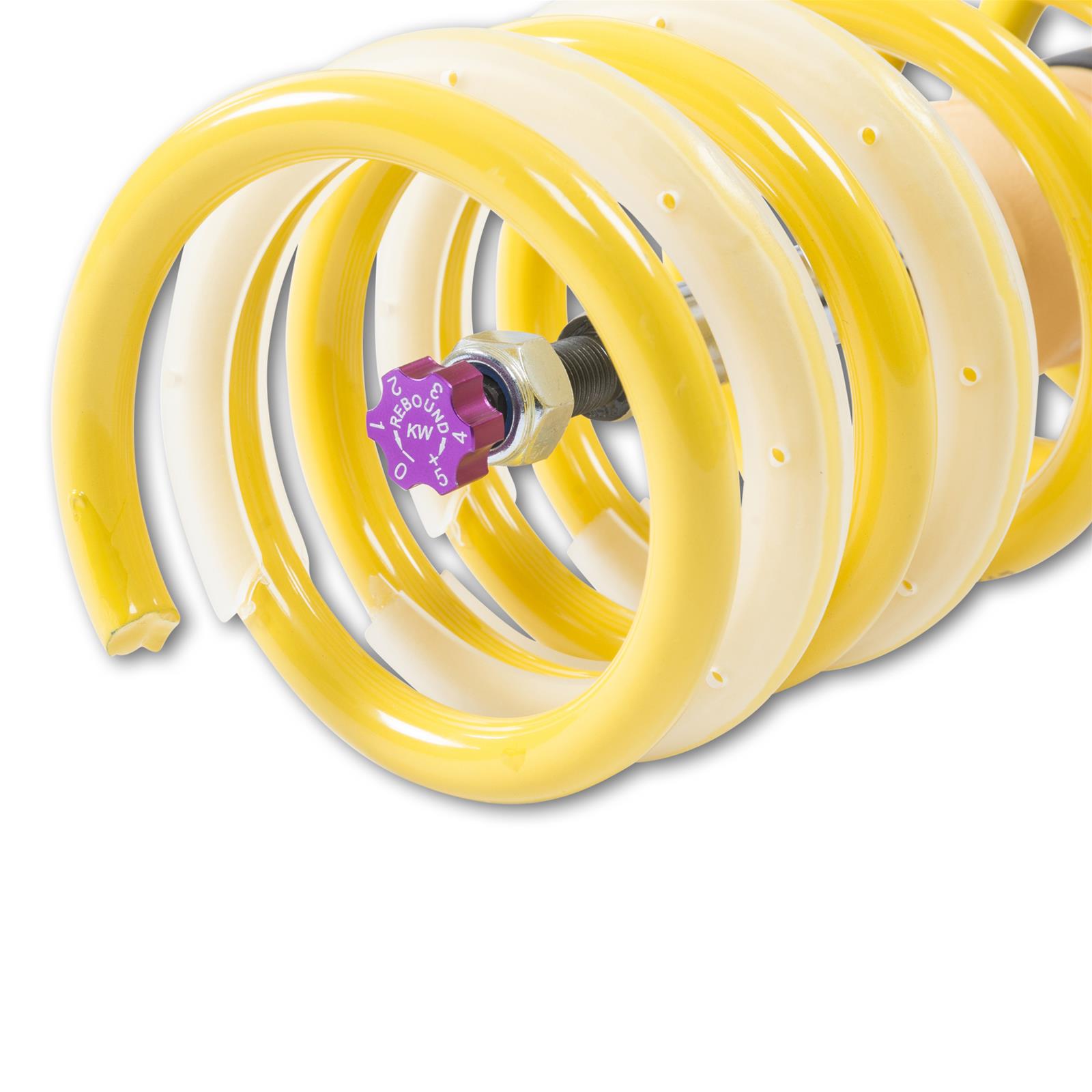 KW Street Comfort Coilover Kits 180200BU Kits, Comfort, 0.8 - 1.8 in. Lowered Front, 0.8 - 1.8 in. Lowered Rear, Natural/Black Shocks, Yellow Springs, BMW, Kit thumbnail 3