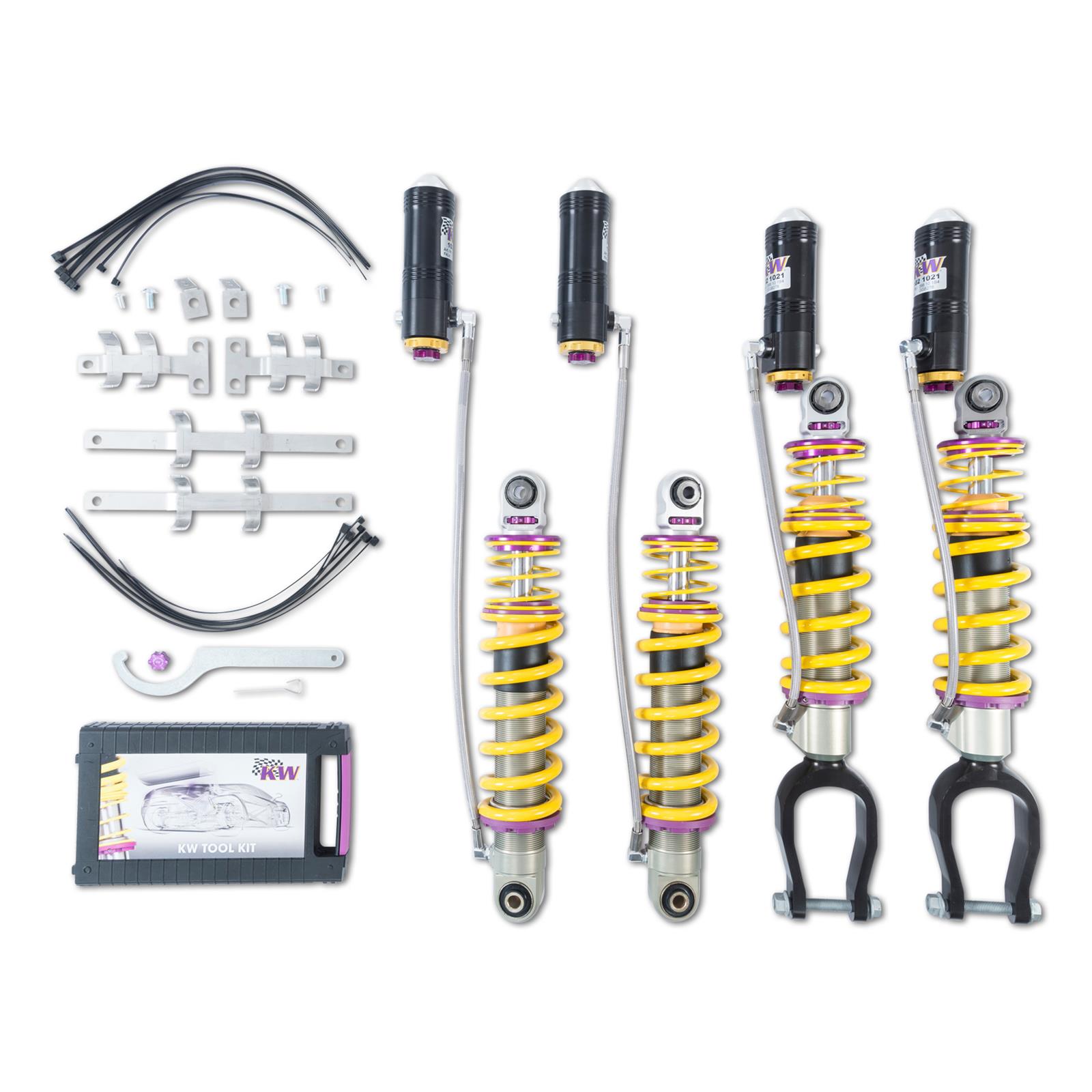KW Variant 4 Coilover Kits 3A7100AM Kit, V4, Audi R8 (4S) Coupe, Spyder, without Magnetic Ride