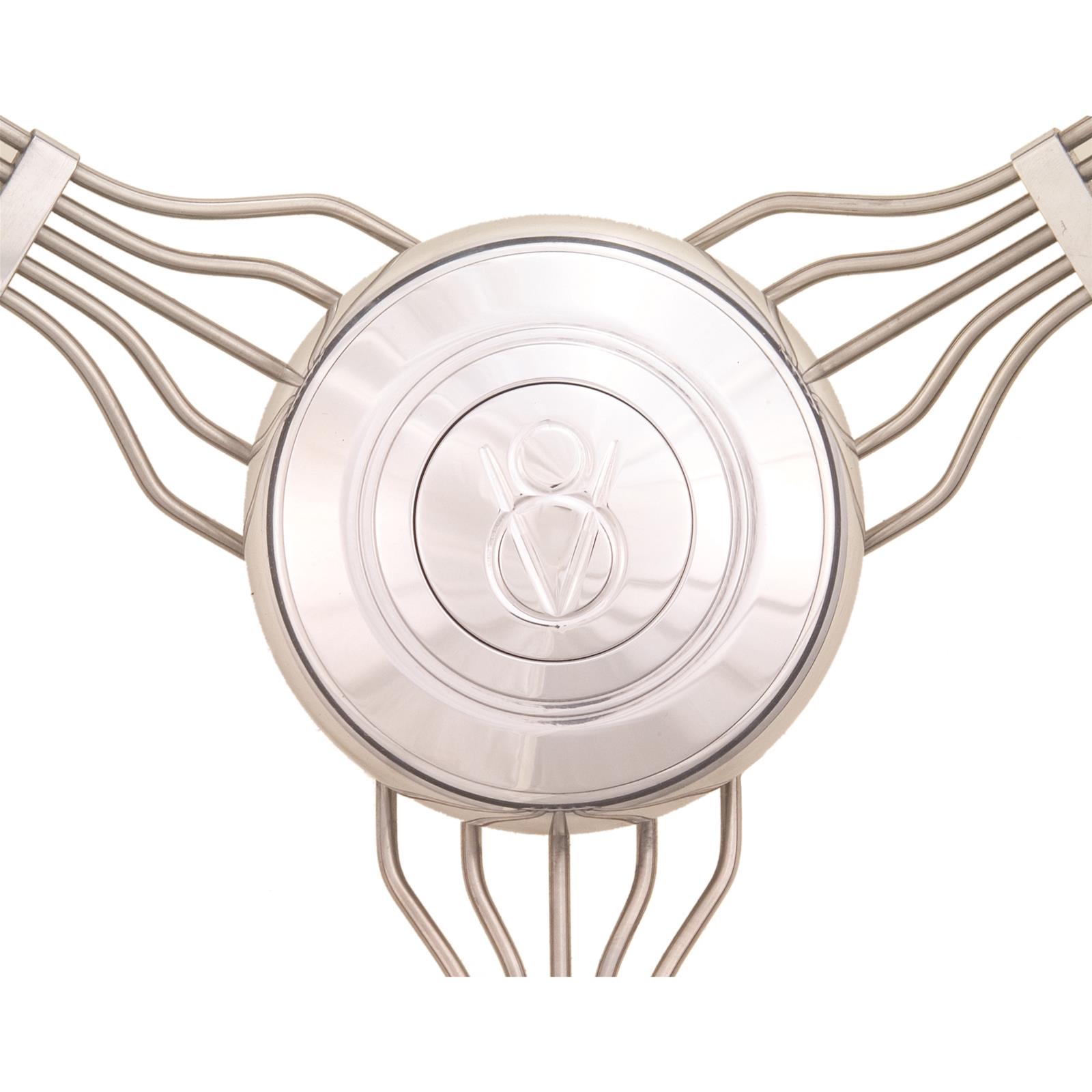 Lecarra Horn Button Banjo V8 Logo Polished 3465 Lecarra Horn Button Banjo V8 Logo Polished 3465